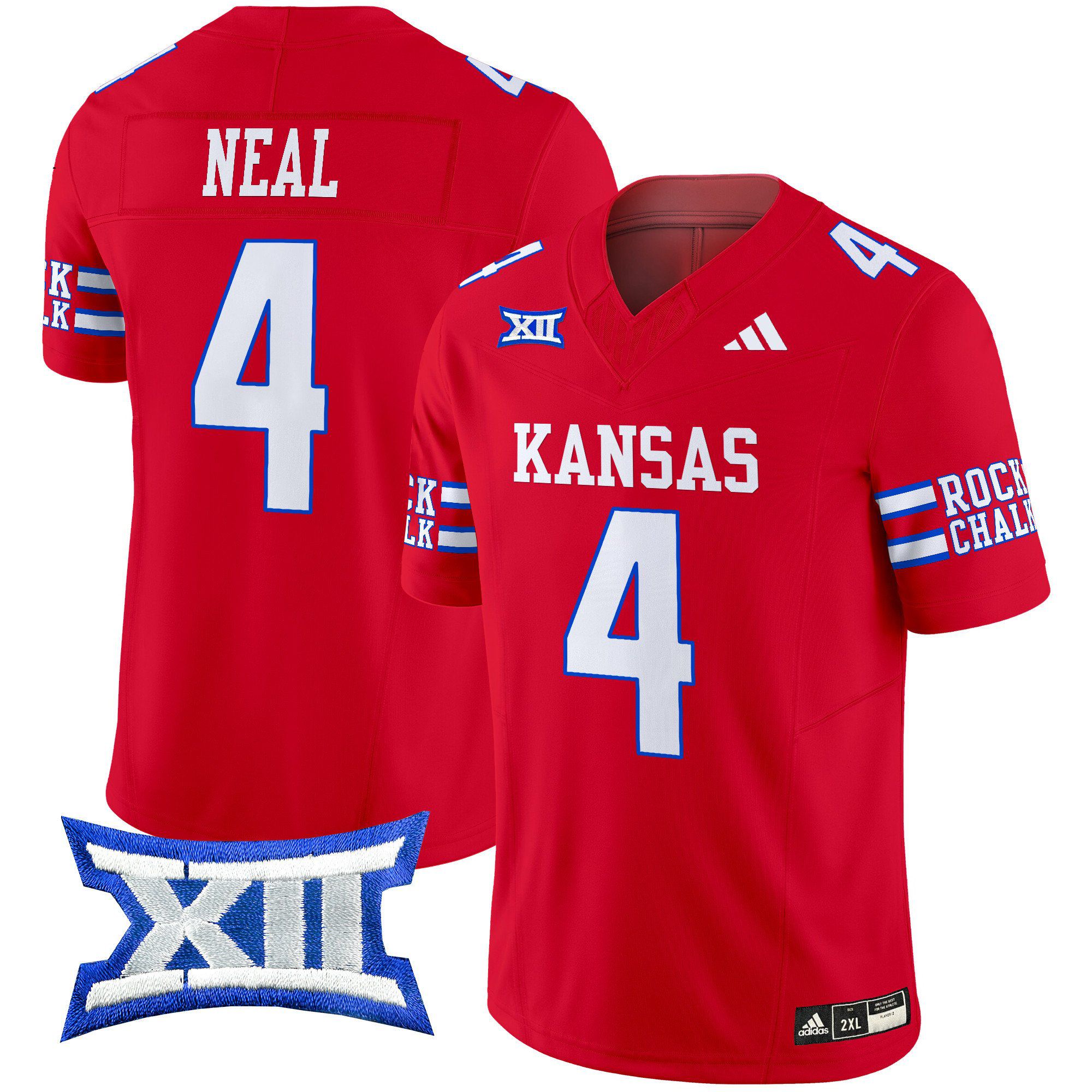 Men Kansas Jayhawks #4 Neal Red 2024 Vapor Limited NCAA Jersey